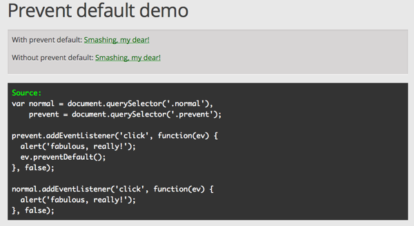 code displayed with CSS