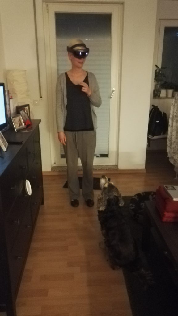 Anke calibrating HoloLens