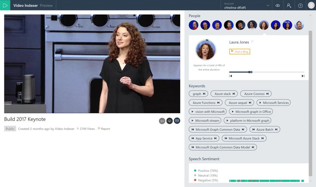 Video Indexer Interface