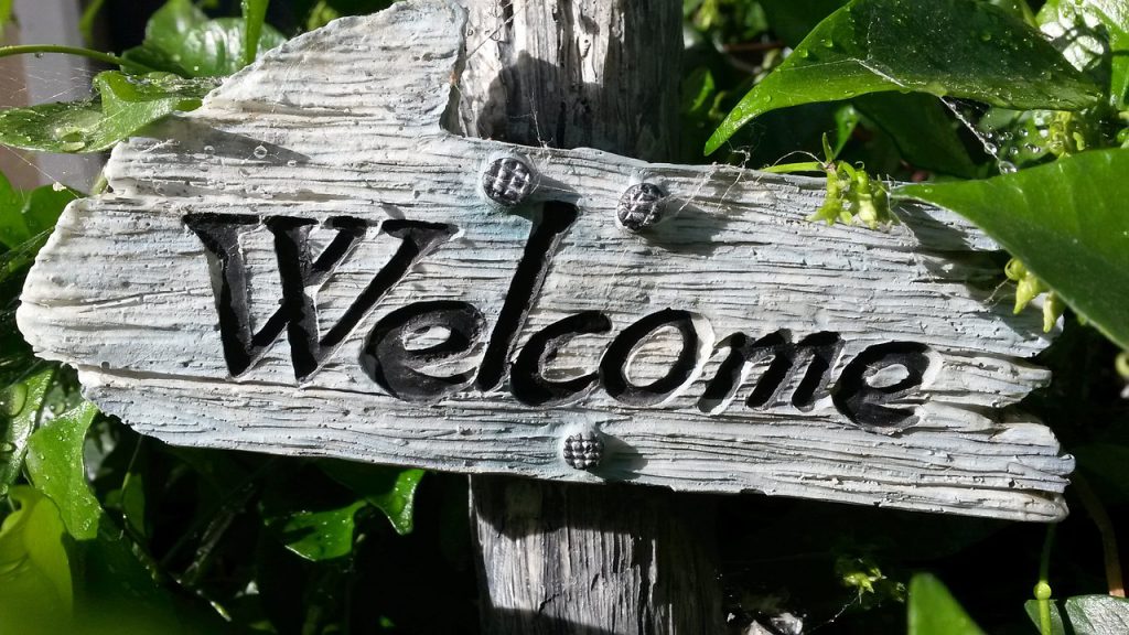 Welcome sign