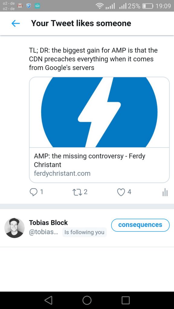 Twitter with a new consequences button