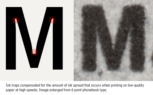 M in design and in print