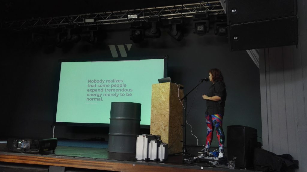Sara explaining that is hard to be normal