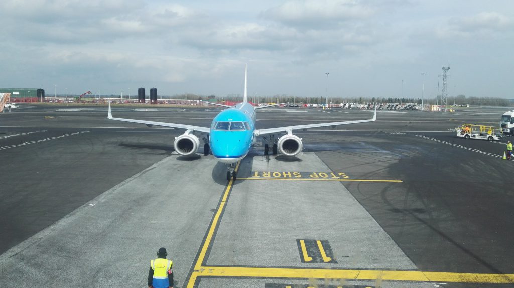 The plane taking me back to Berlin