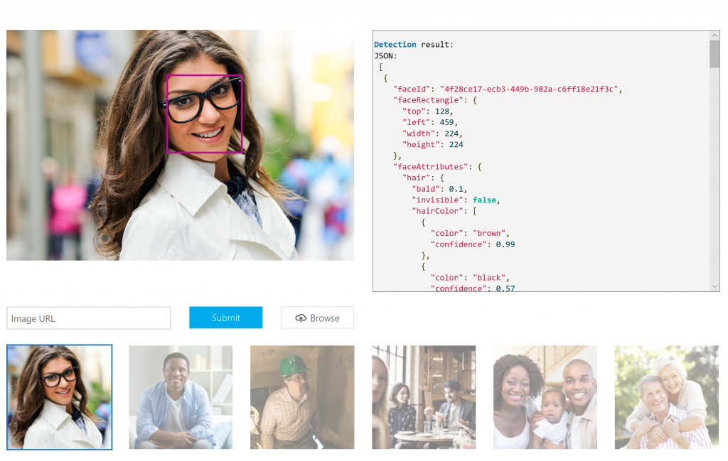 Face API data
