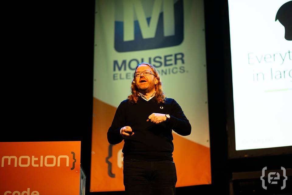 Christian Heilmann presenting at Codemotion Berlin