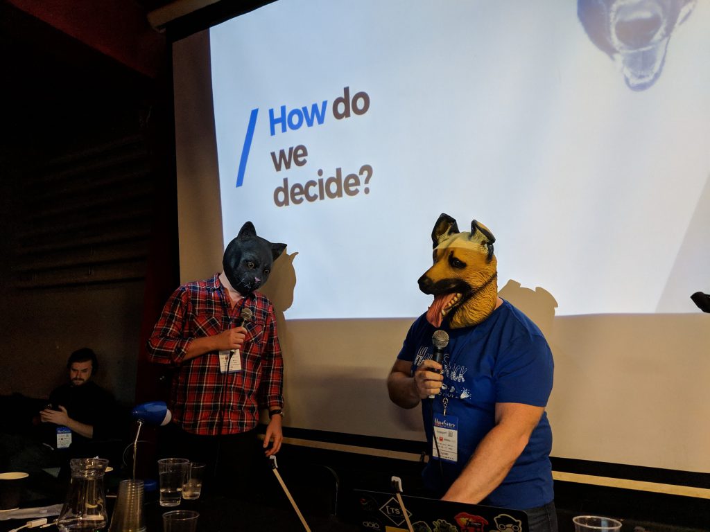 Rubber cat and dog masks