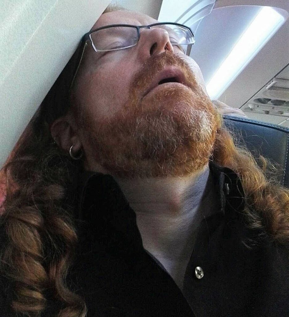 Chris Heilmann on plane