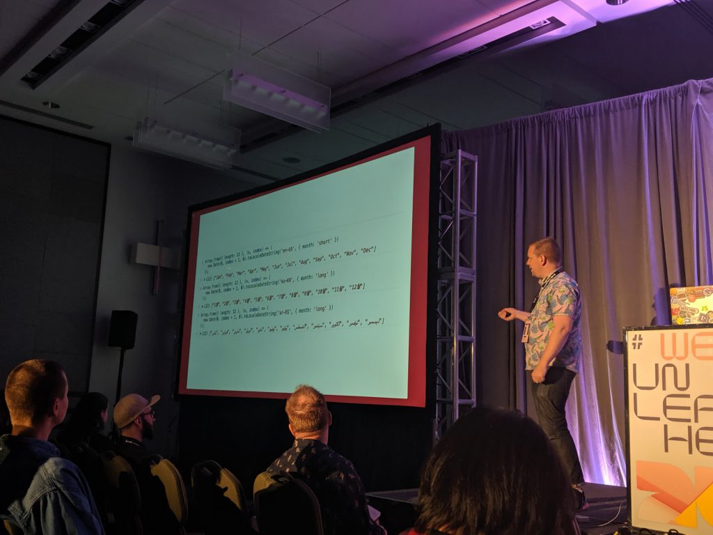 Wes Bos presenting like a champ