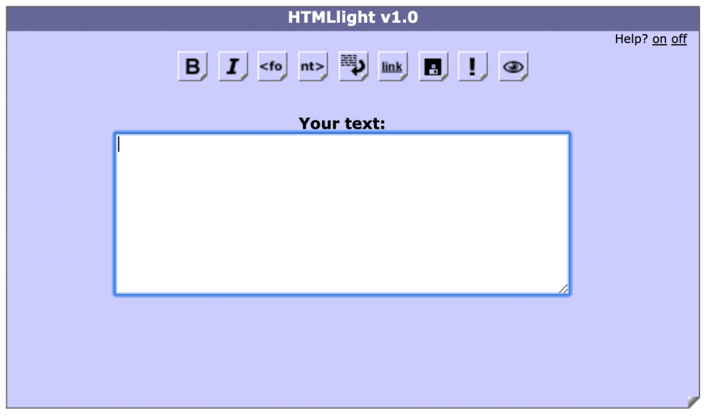 HTML Light interface