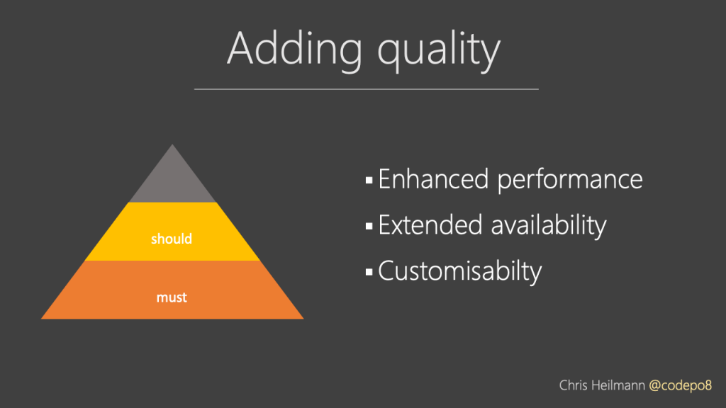 Adding quality, features we should add