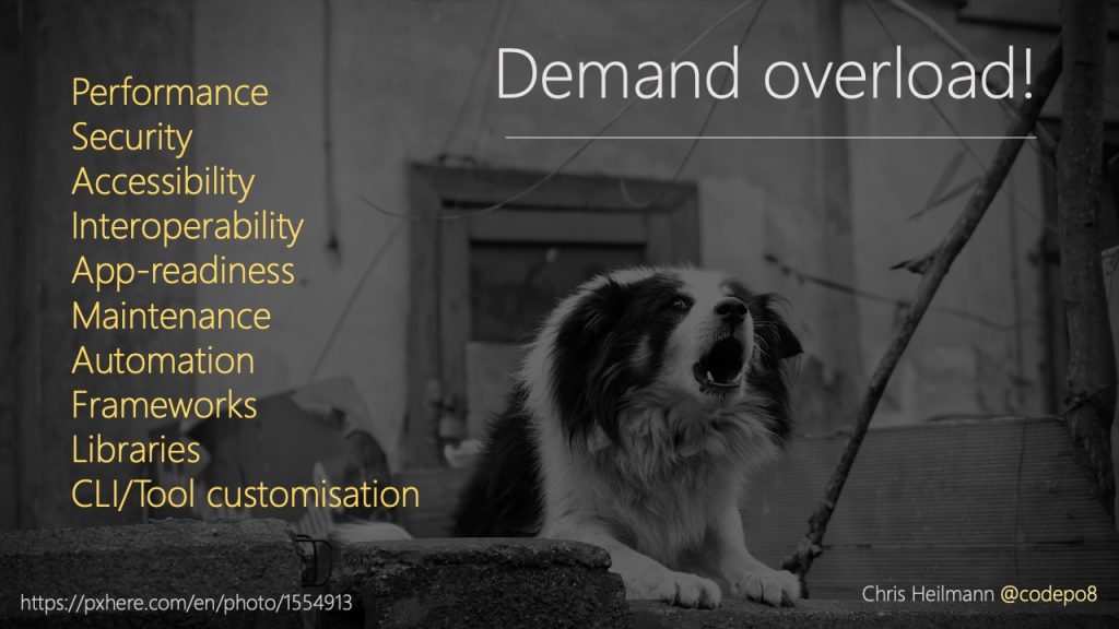 Developers are overloaded by demands, we can't know all of this