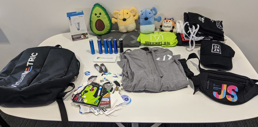 swag table at office