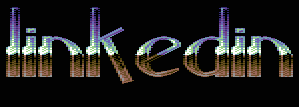 linkedin in an old 8 bit font
