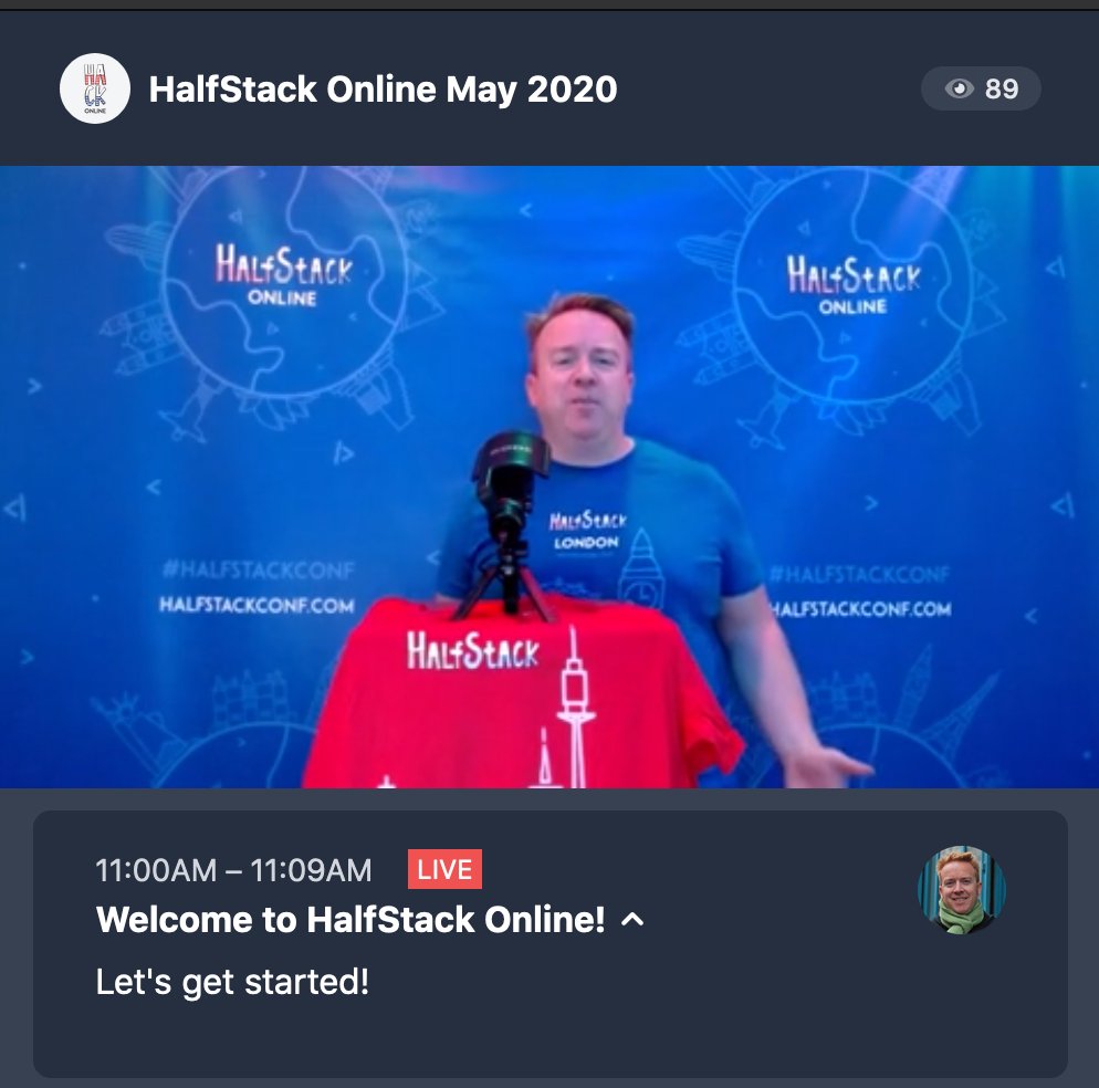 Dylan Schiemann introducing Halfstack online