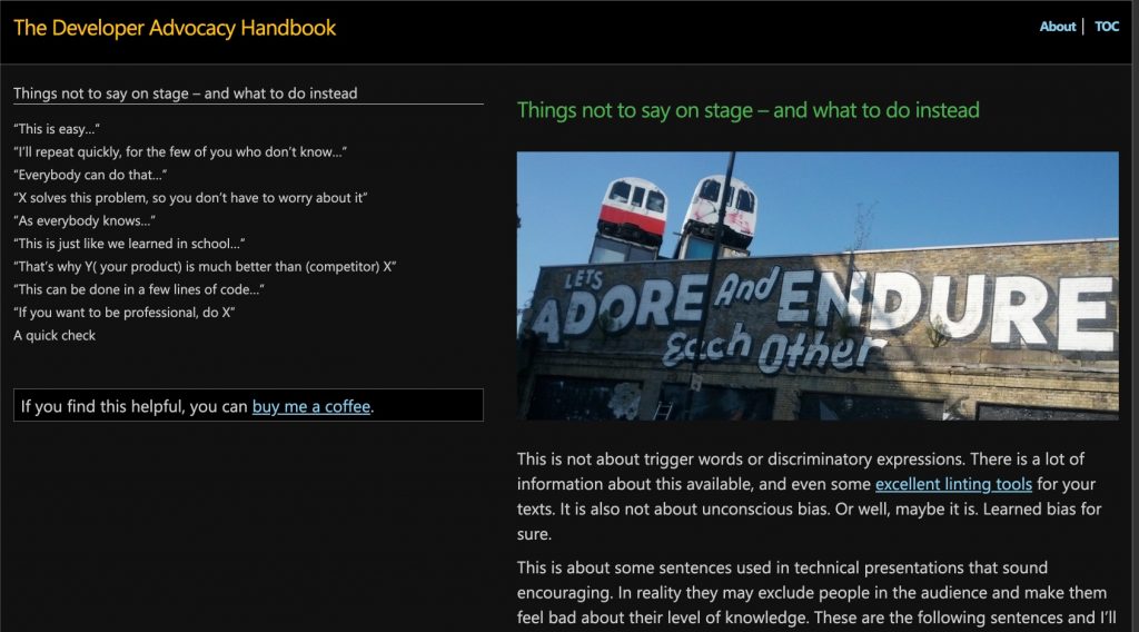 Book chapter shown in the browser