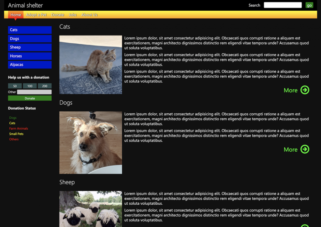 Demo page with some accessibility issues