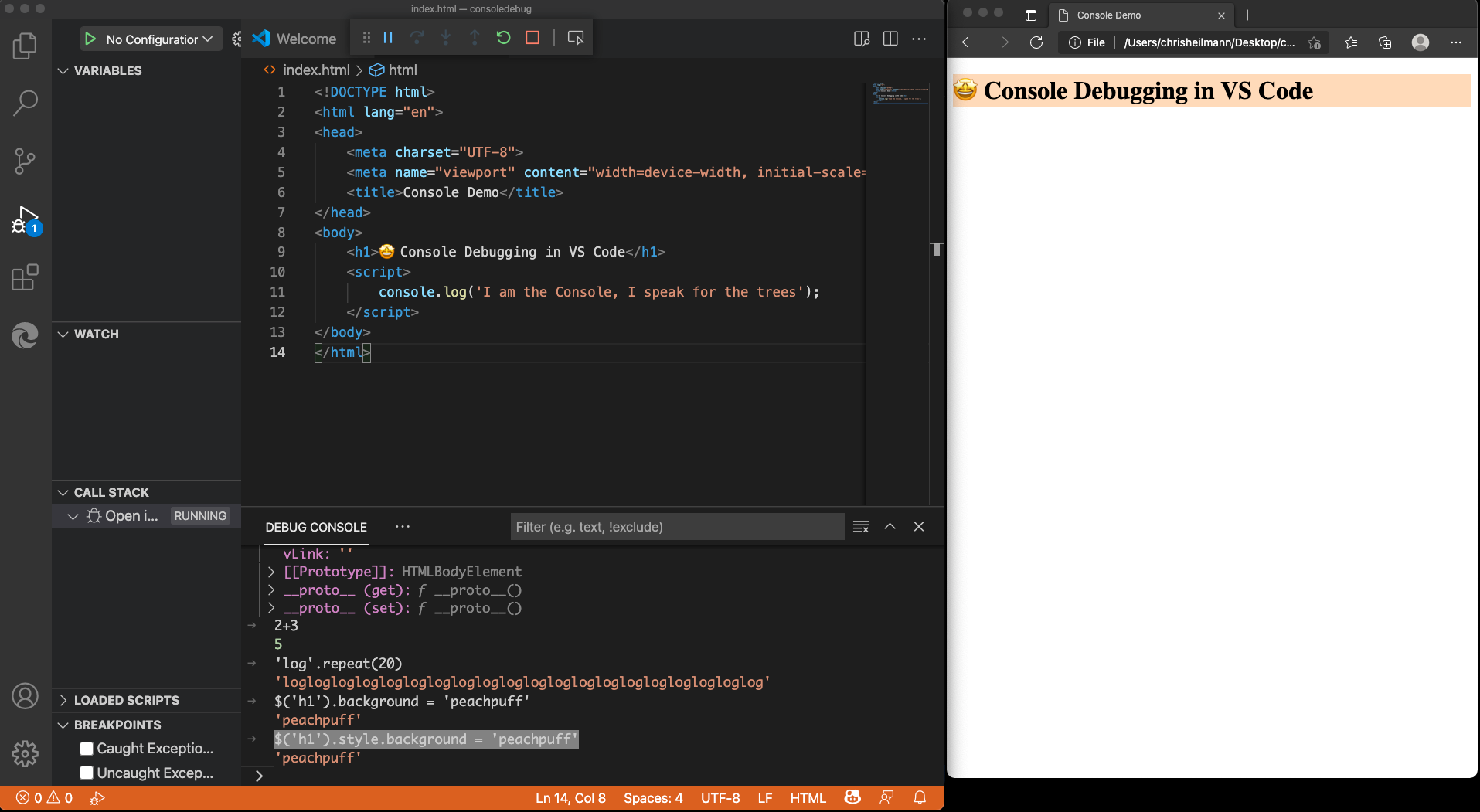 Changing CSS from Console