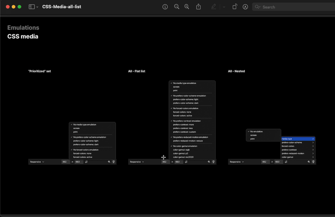 Screencast showing the functionality