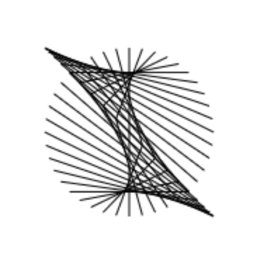 Idea soft logo - the shape of an I made from a mesh inside a circle