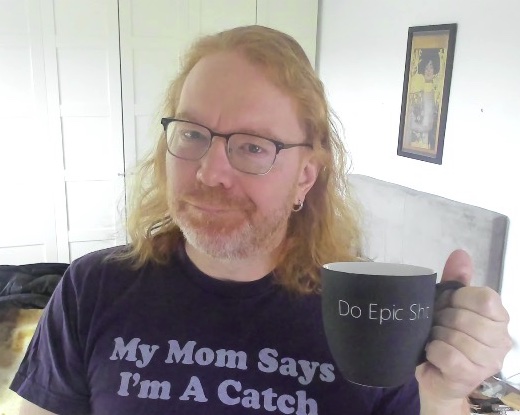 Chris Heilmann holding a cup