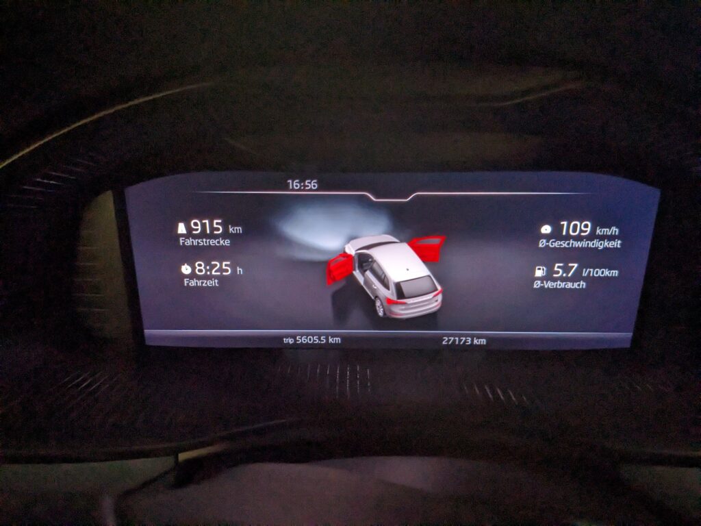Car trip - 915 kilometers in 8.25 hours